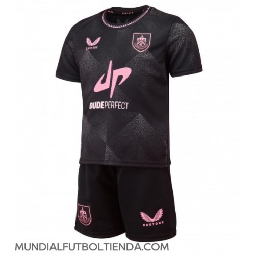 Camiseta Burnley Segunda Equipación Replica 2024-25 para niños mangas cortas (+ Pantalones cortos)